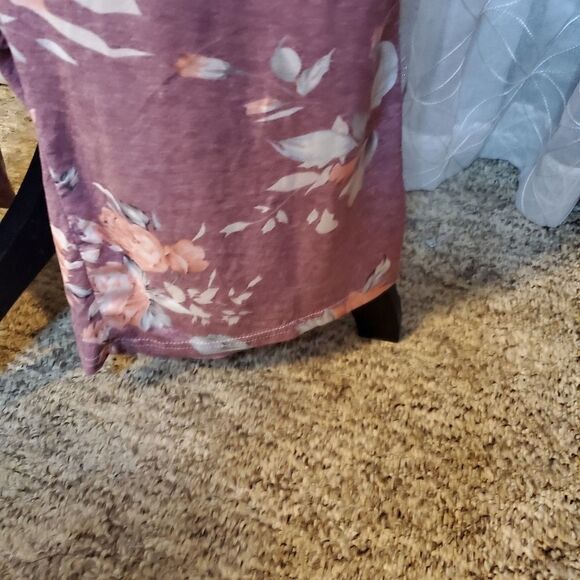 Hde mauve floral printed lounge pants sz med - Picture 2 of 3
